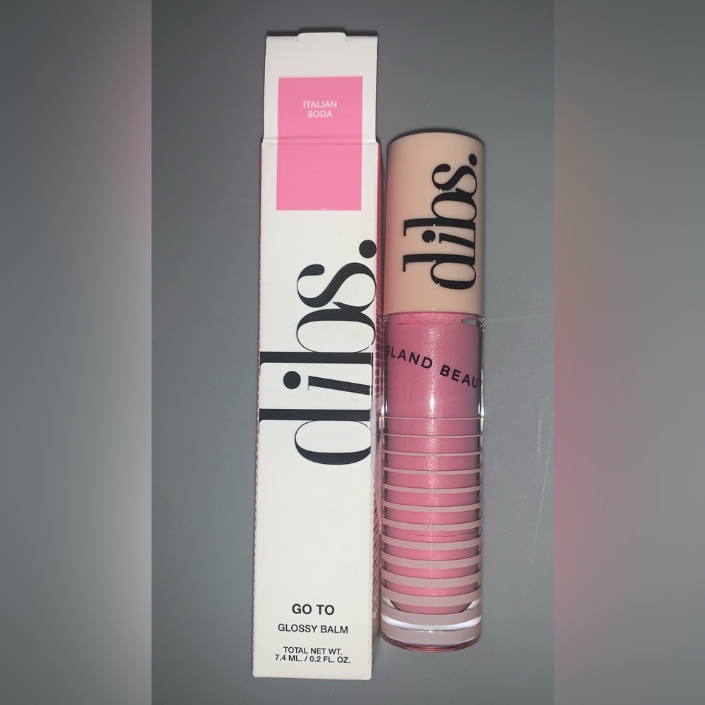 NEW IN BOX. DIBS Beauty Go To Glossy Balm in the shade Italian Soda.